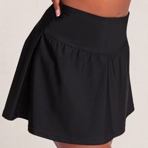 Shapermint High-Waisted Full Coverage Swim Skirt Built in Brief Black XL NWT